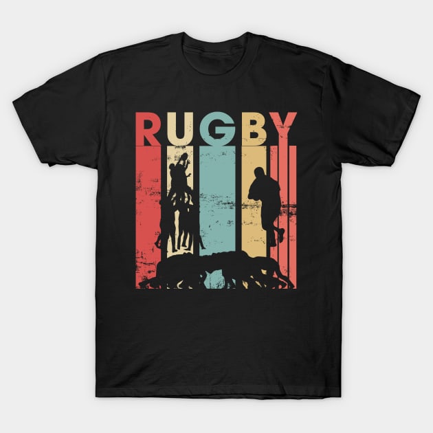 Vintage 70's Style Rugby T-Shirt by paola.illustrations